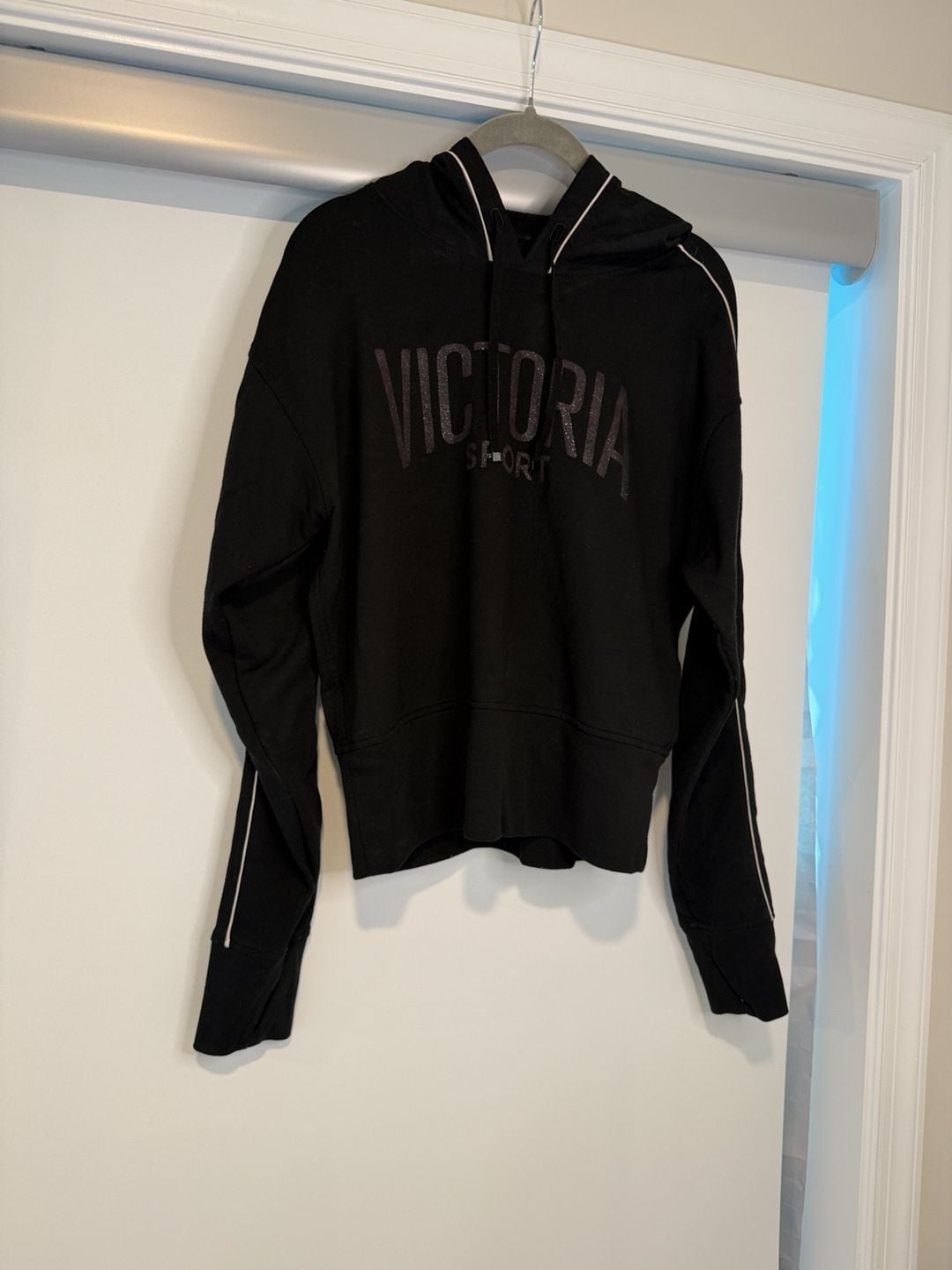 Victoria Sport Black Hoodie With Piping 5