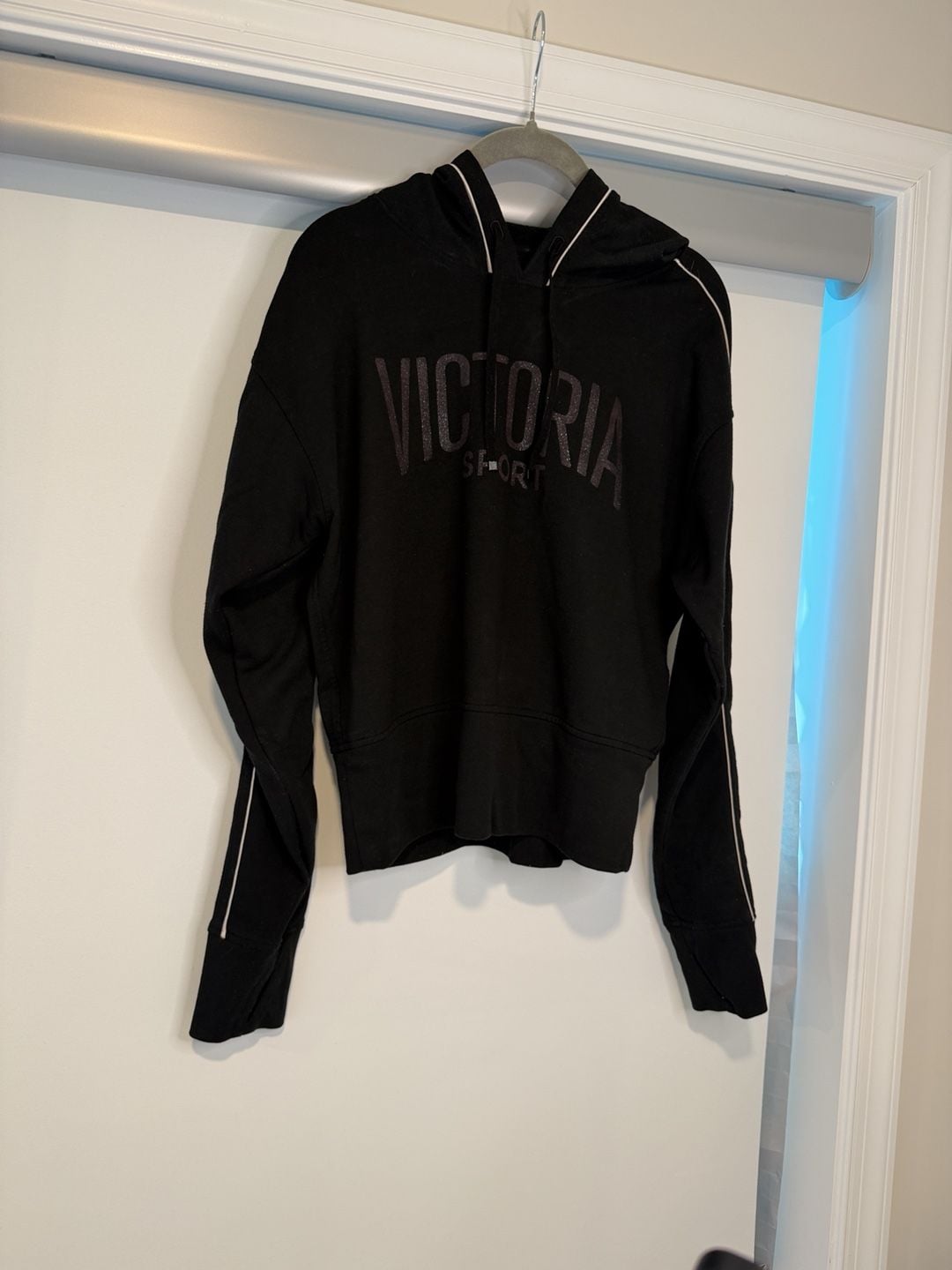 Victoria Sport Black Hoodie With Piping 6
