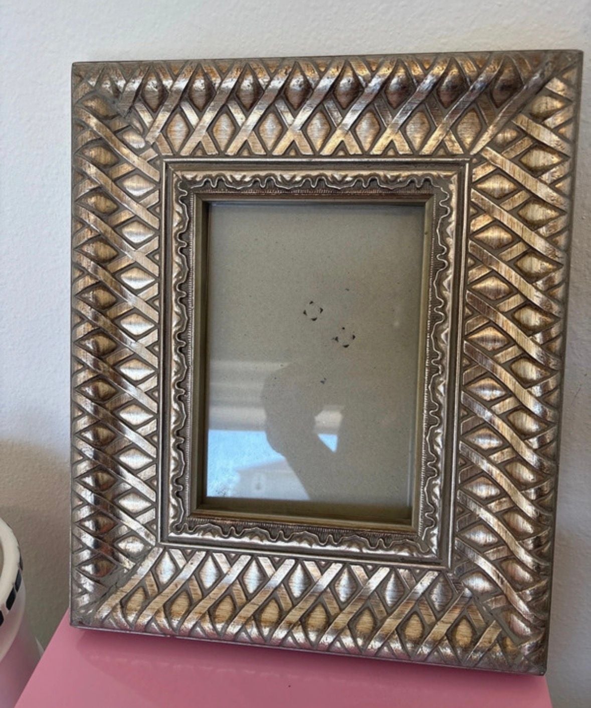 Vintage style Ornate Silver Picture Frame fits 5x7 3