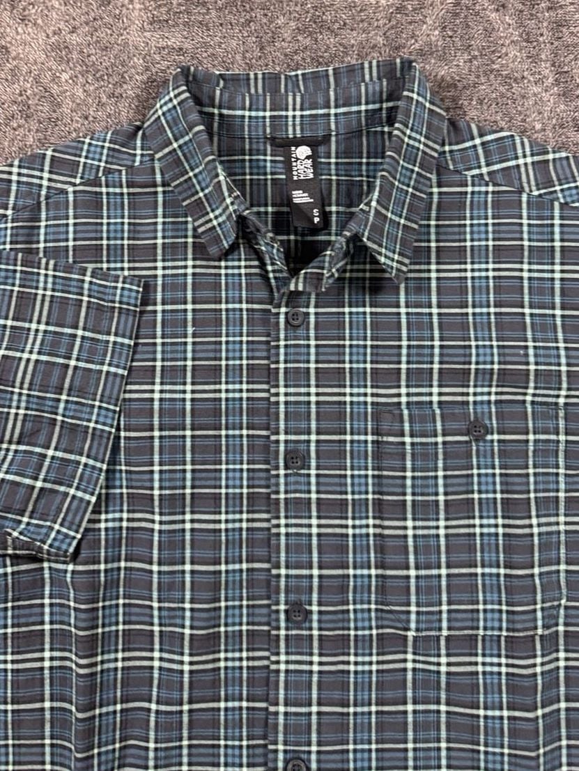 New Mens Mountain Hardwear Big Cottonwood Short Sleeve Shirt Size S Plaid 2