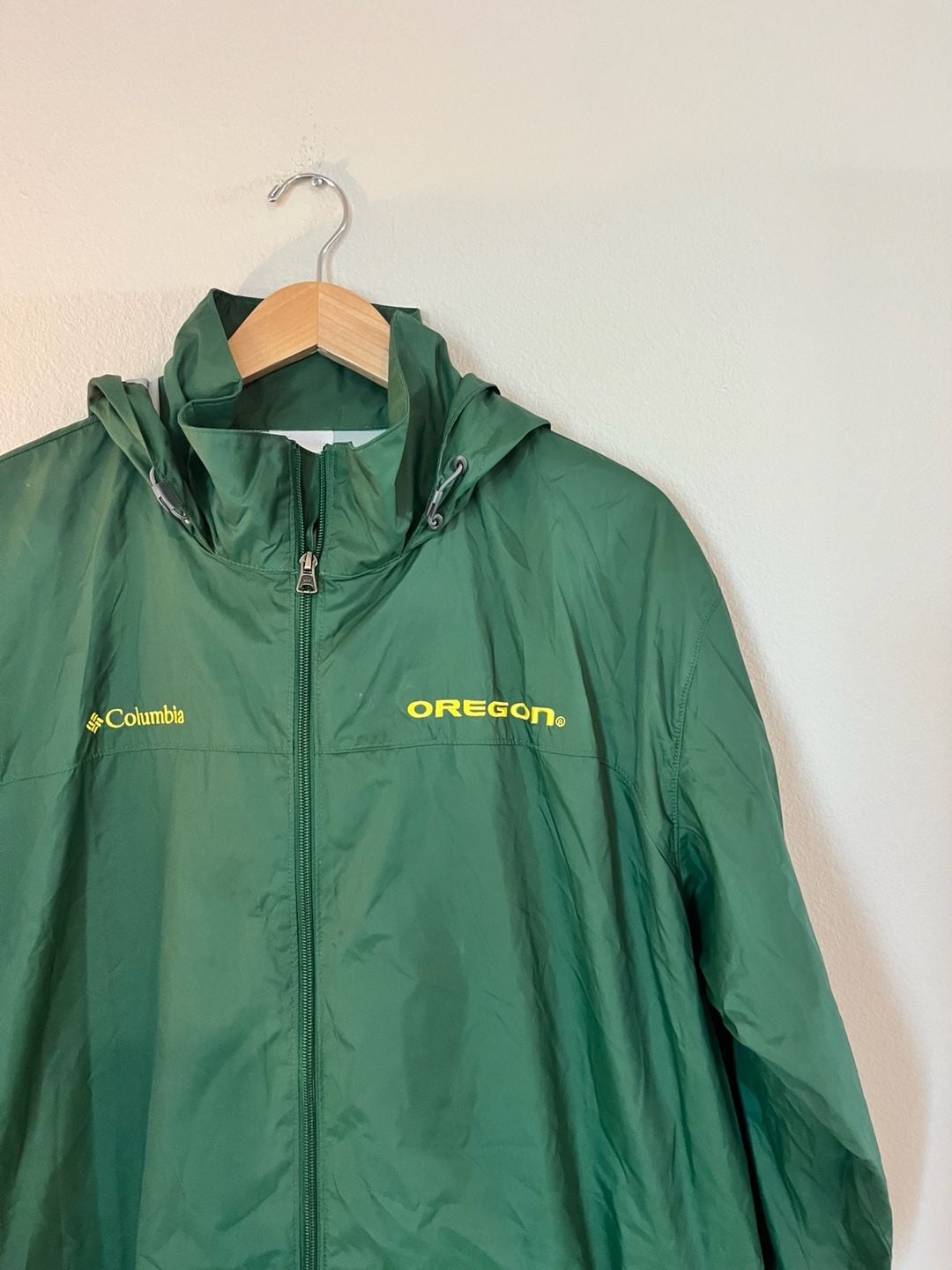 Columbia, University Of Oregon Ducks Windbreaker Jacket, Green, XL 2