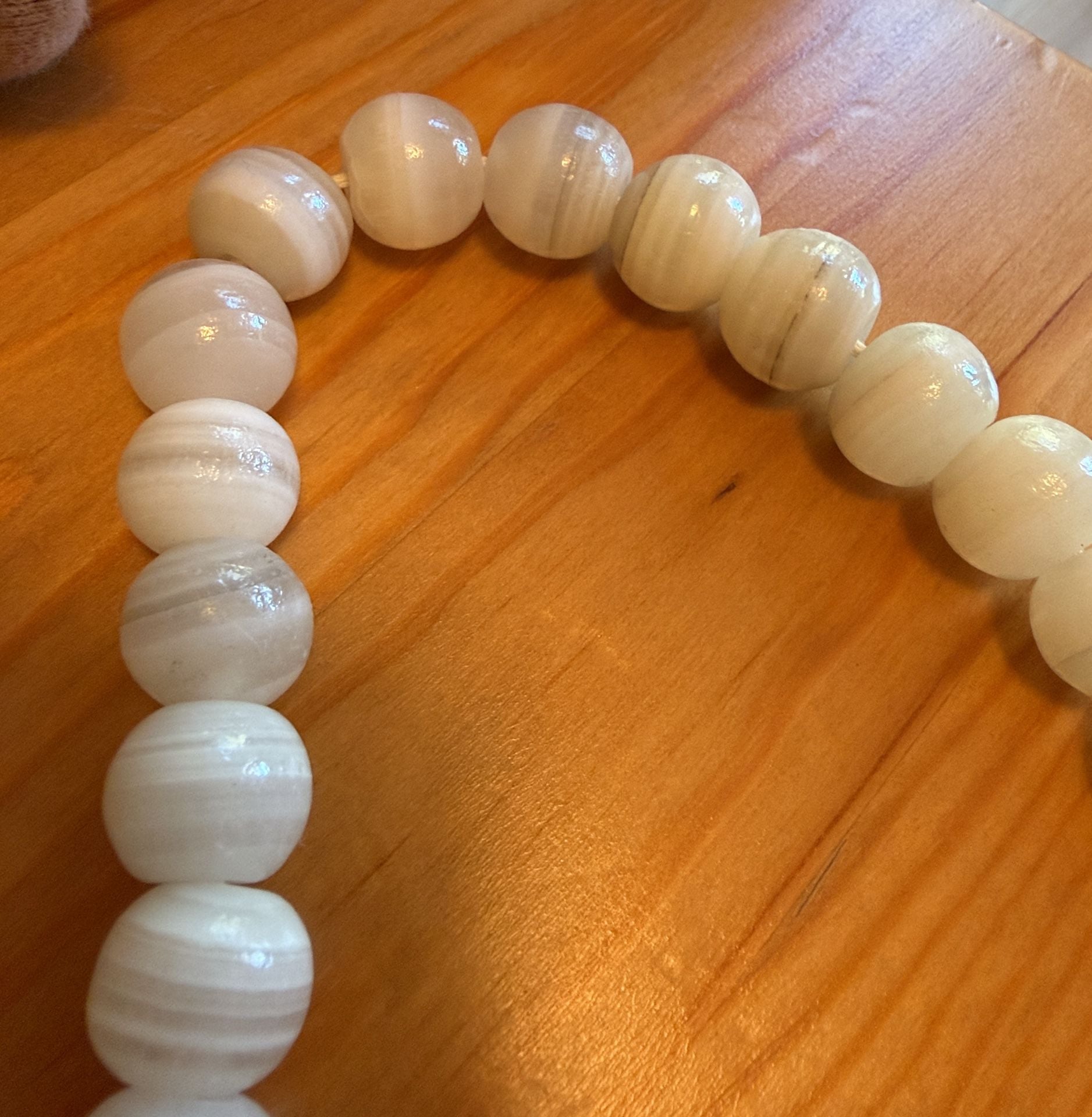 Vintage White Agate Beaded Necklace 1/20 12K Gold Filled Clasp 4