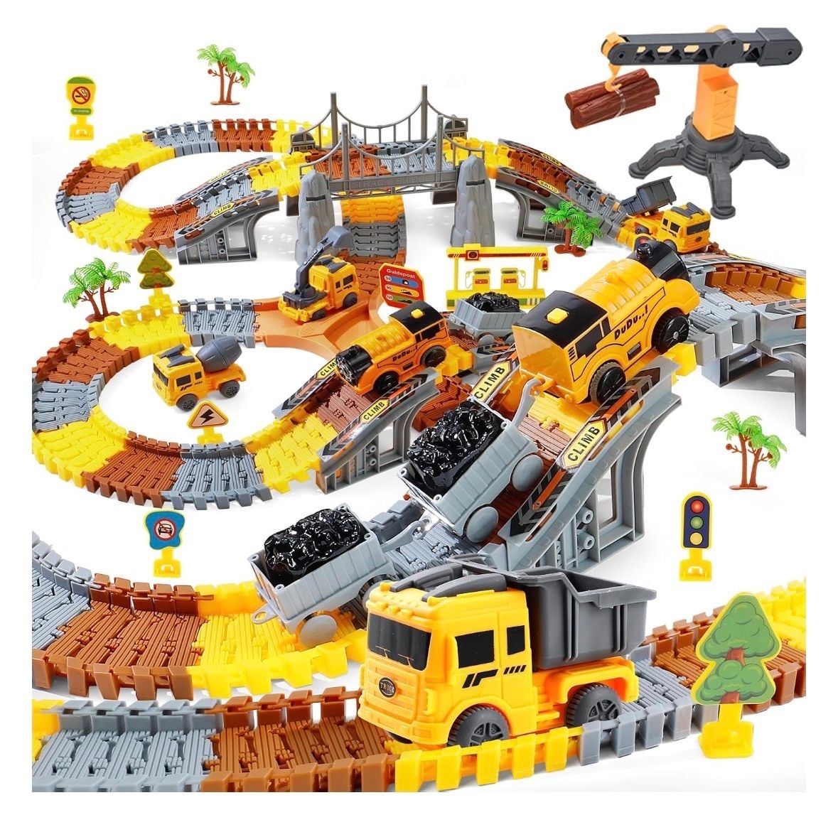 Engineering Two Car Chase Series 281 Pcs Race Track Toy Set 1