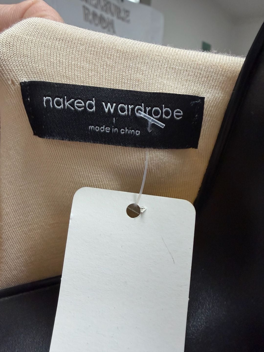Naked Wardrobe Long Sleeve Midi Dress Size S Beige 3