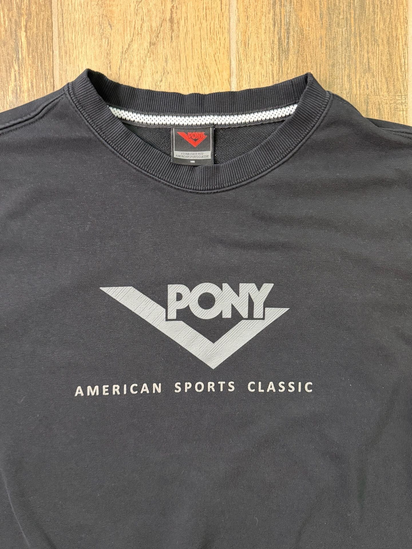 Pony American Sports Classic Sweatshirt Size 105 Black Logo 2