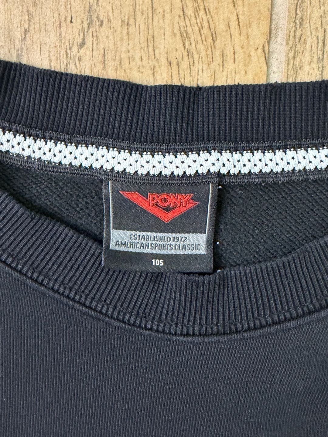 Pony American Sports Classic Sweatshirt Size 105 Black Logo 4