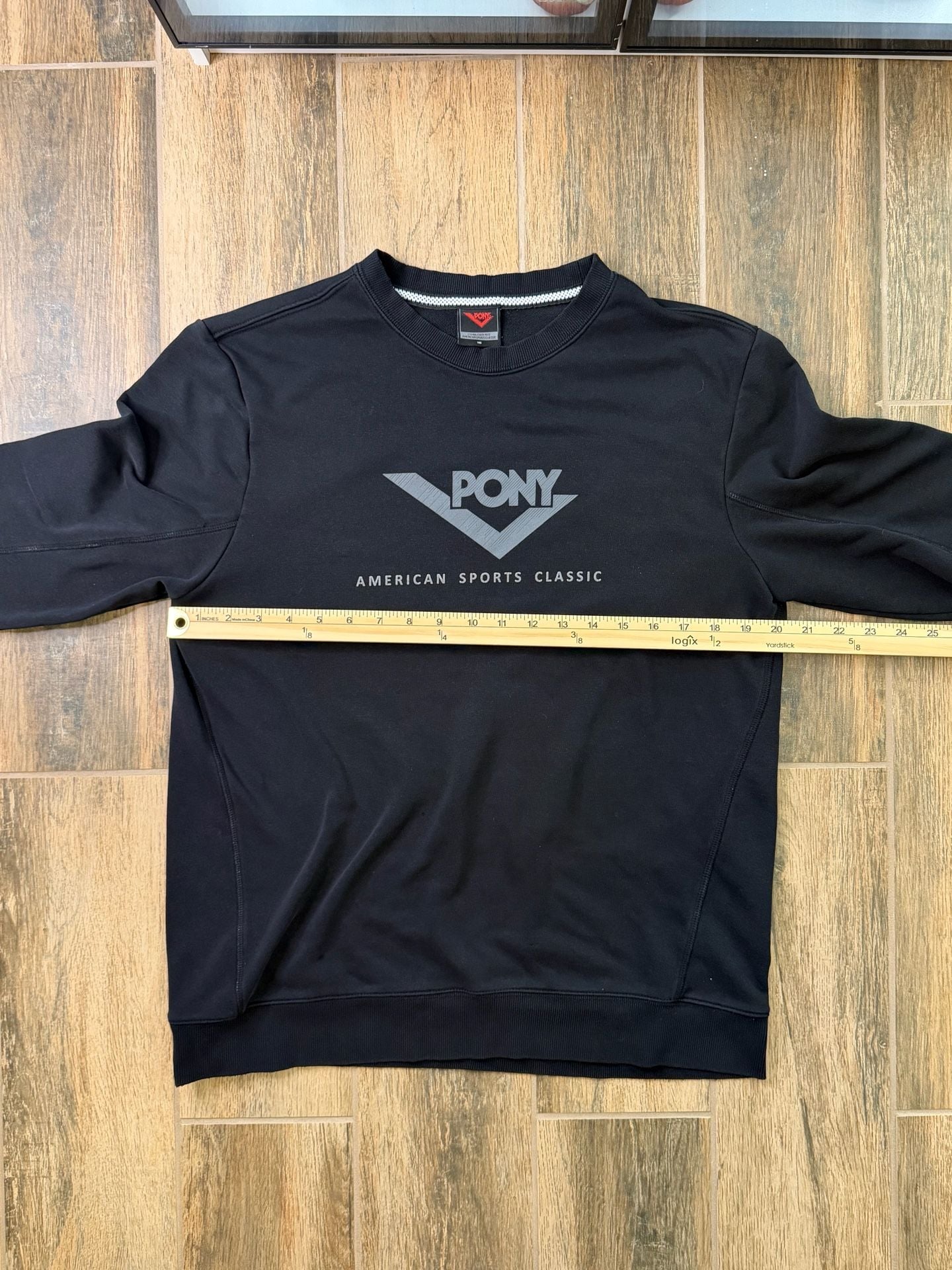 Pony American Sports Classic Sweatshirt Size 105 Black Logo 5