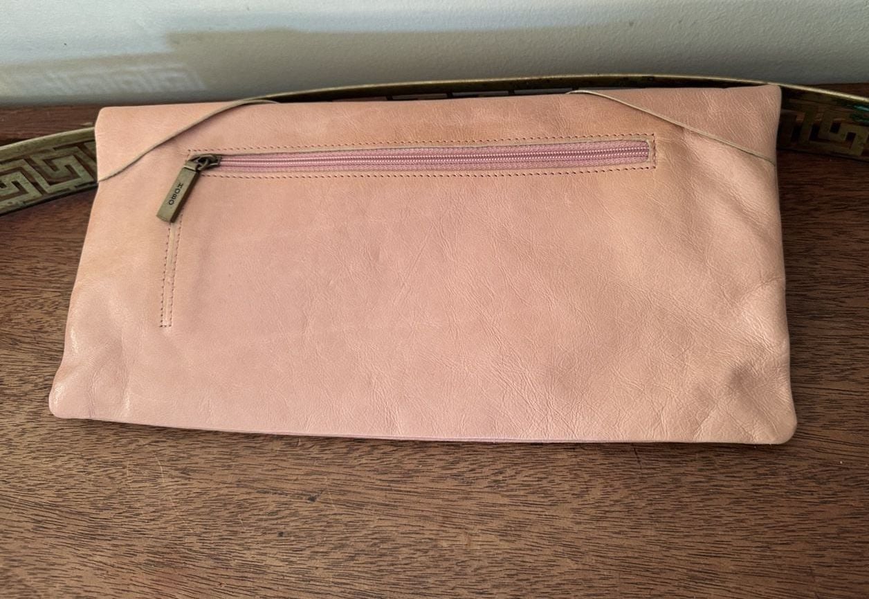 Hobo International Pink Leather Bow Clutch Bag 7