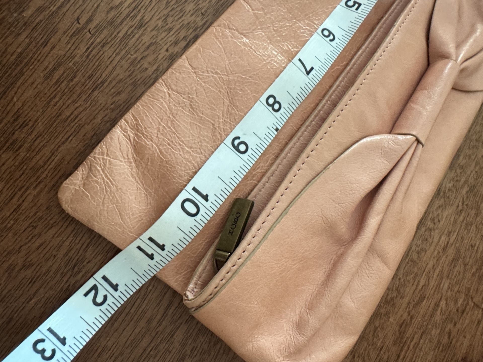 Hobo International Pink Leather Bow Clutch Bag 9