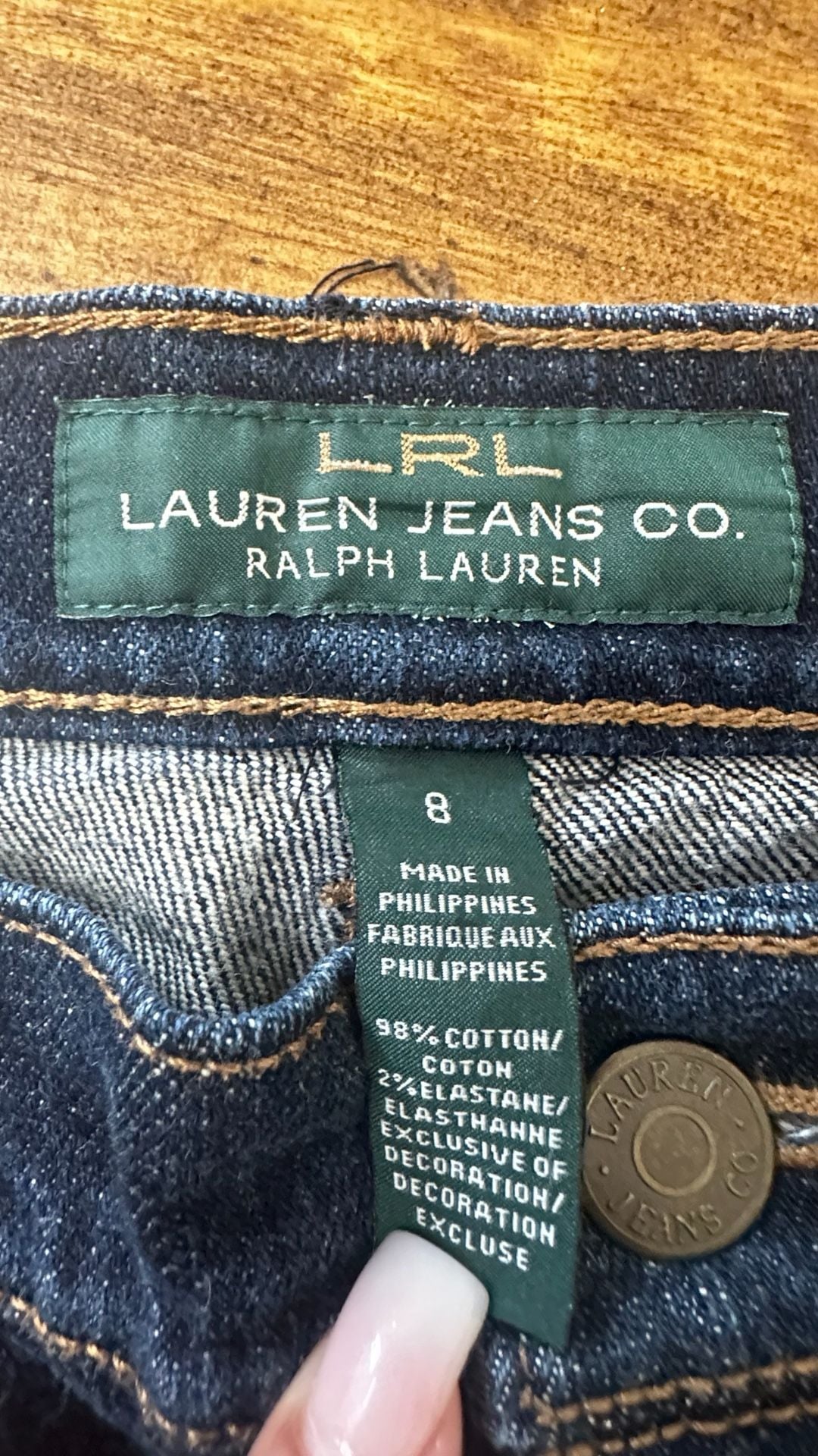 Lauren Jeans Co. Ralph Lauren Jeans Size 8 Dark Wash Denim 3