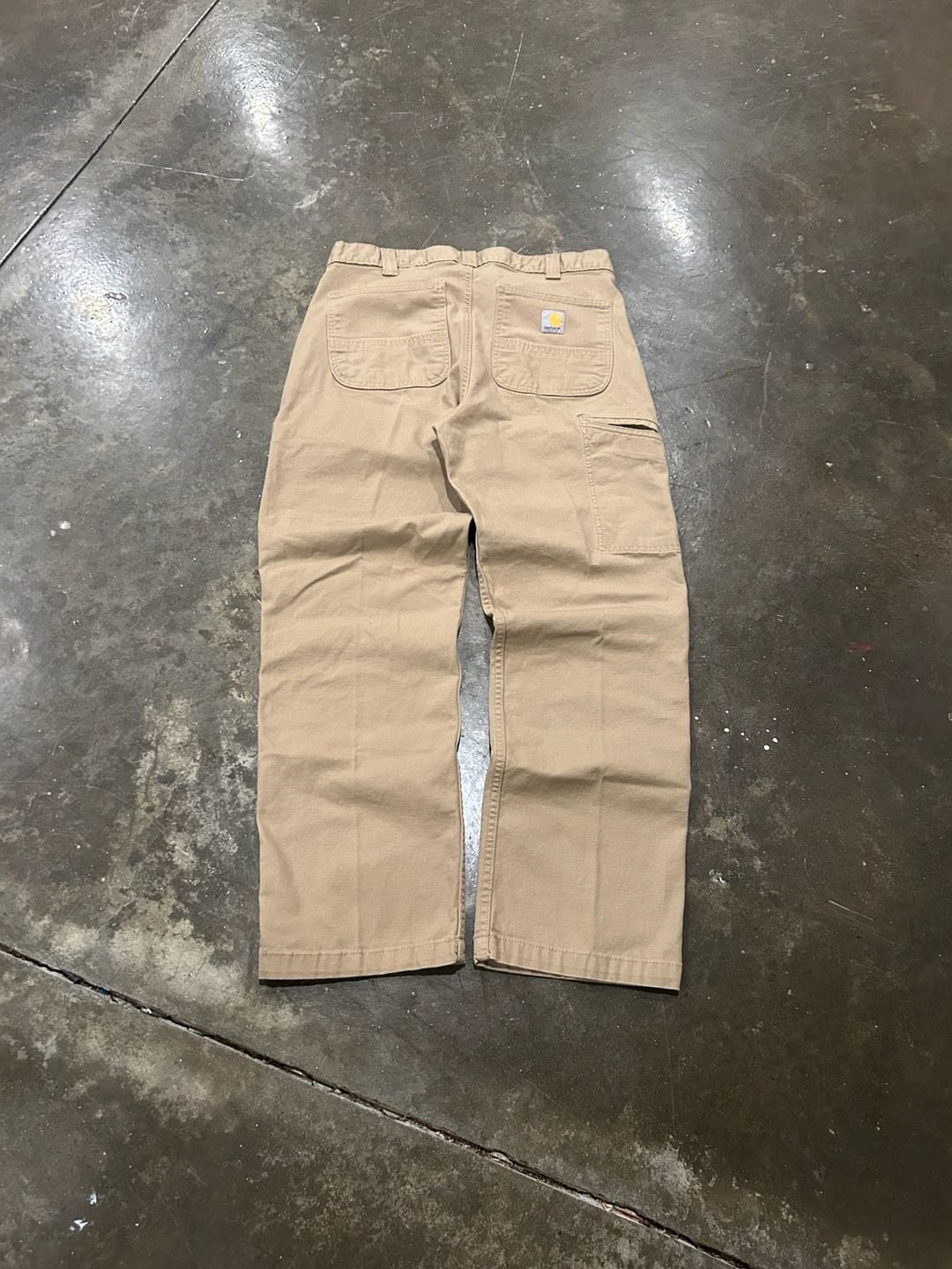Carhartt Relaxed Fit Work Pants Size 34x30 Tan Canvas Carpenter Utility 2