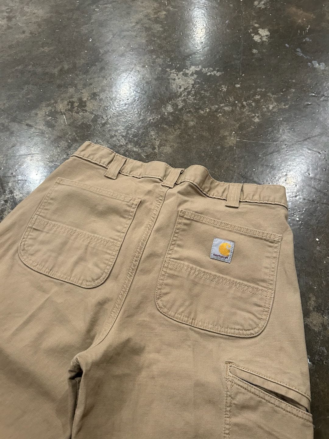 Carhartt Relaxed Fit Work Pants Size 34x30 Tan Canvas Carpenter Utility 3