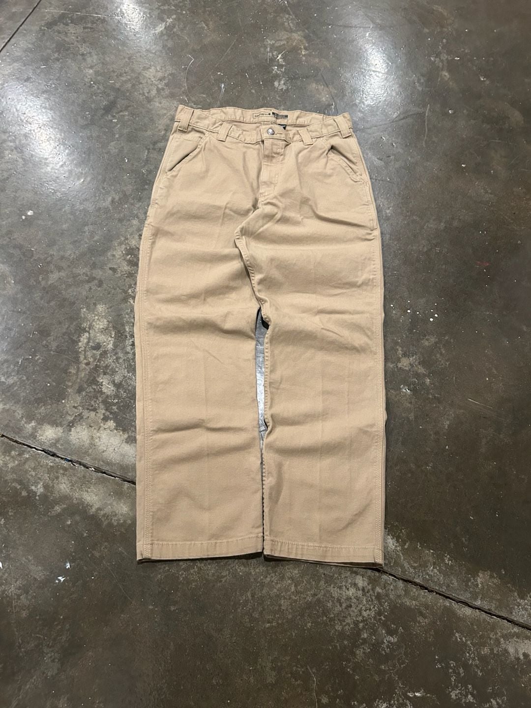 Carhartt Relaxed Fit Work Pants Size 34x30 Tan Canvas Carpenter Utility 4
