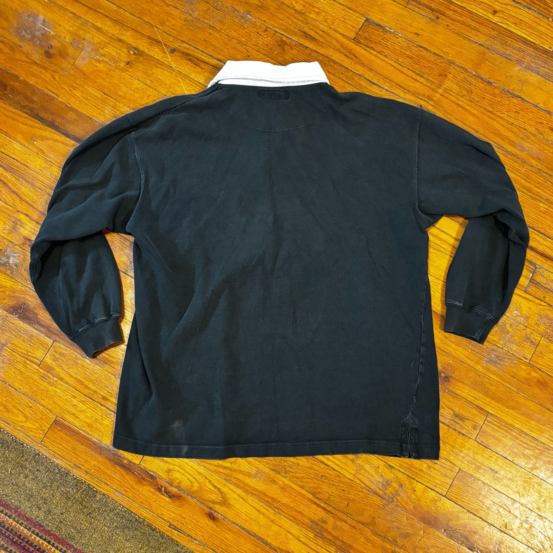 Vintage Solstice International Long Sleeve Rugby Shirt Size L Green 3