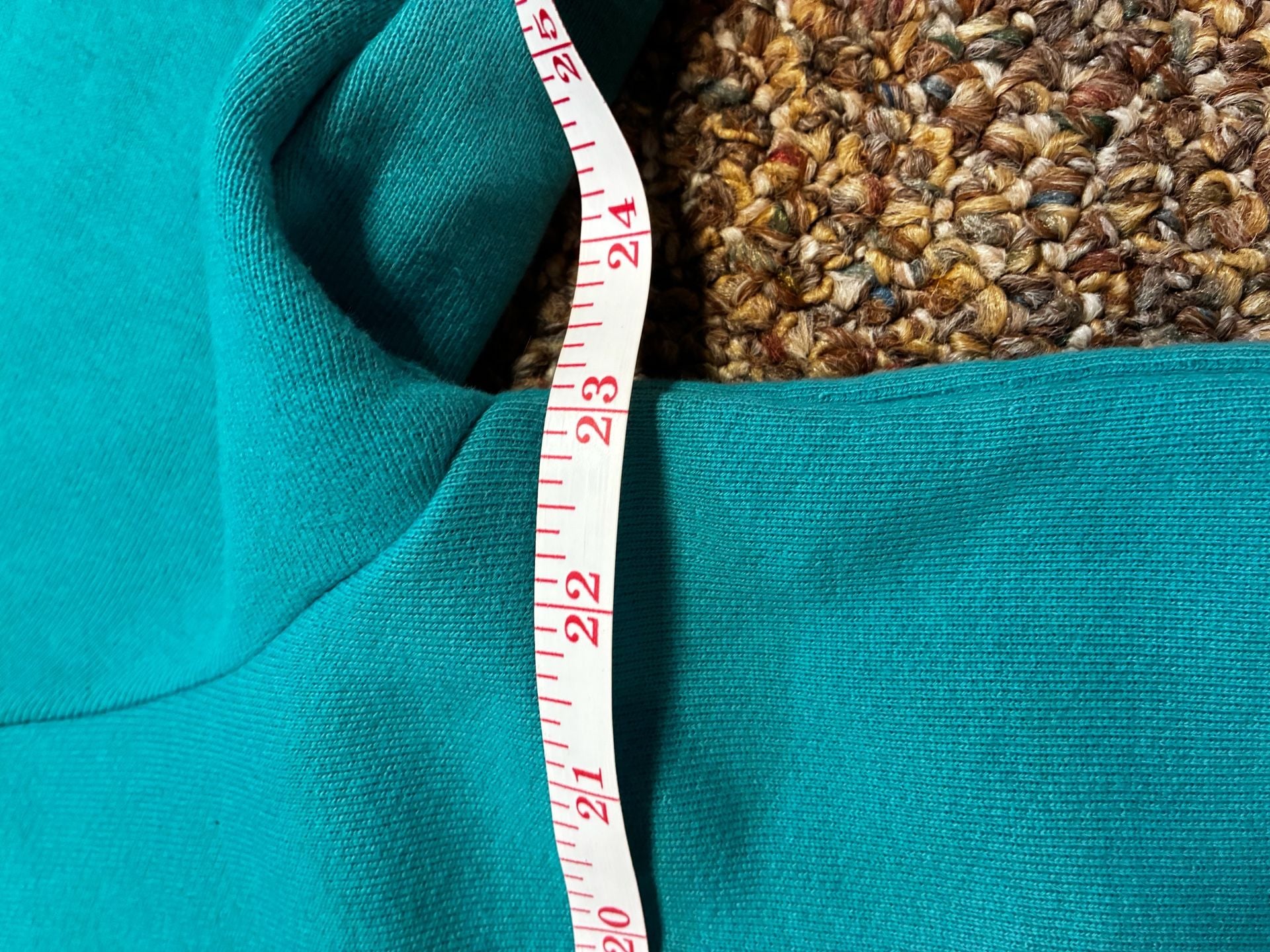Tommy Jeans Hoodie Size L Teal Logo Sleeve Patches Sport Tech 9