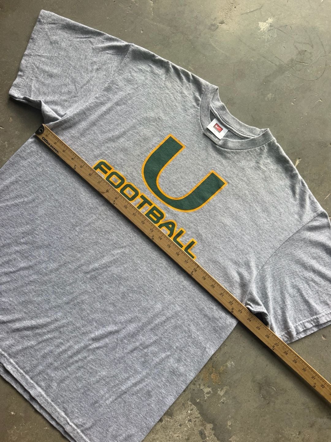 Vintage Y2K Nike Miami Hurricanes Football 2 Sided Graphic T Shirt Mens Size XL 5