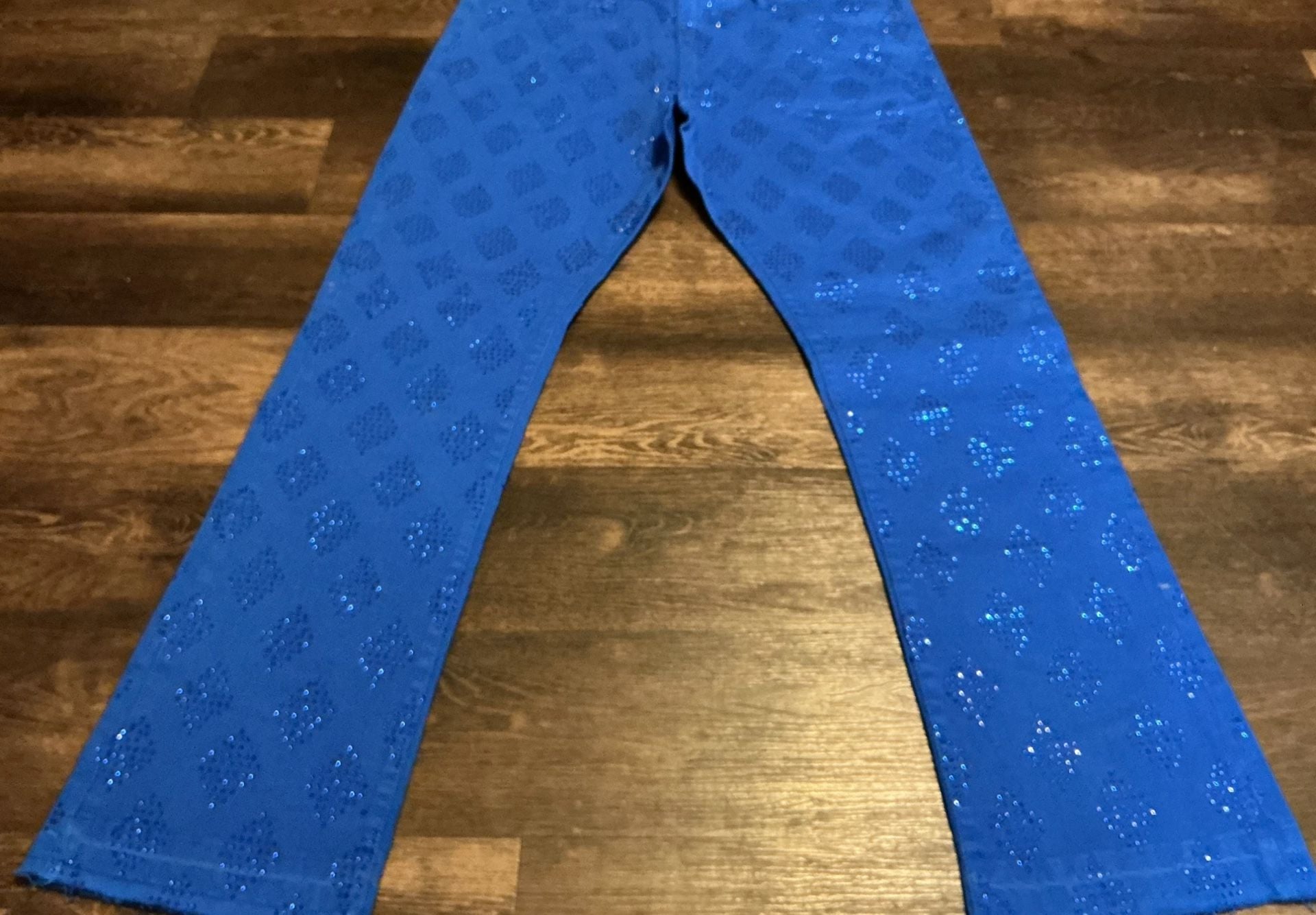Liquid Crystal Diamond Crystal Rhinestone Stacked Jeans 4