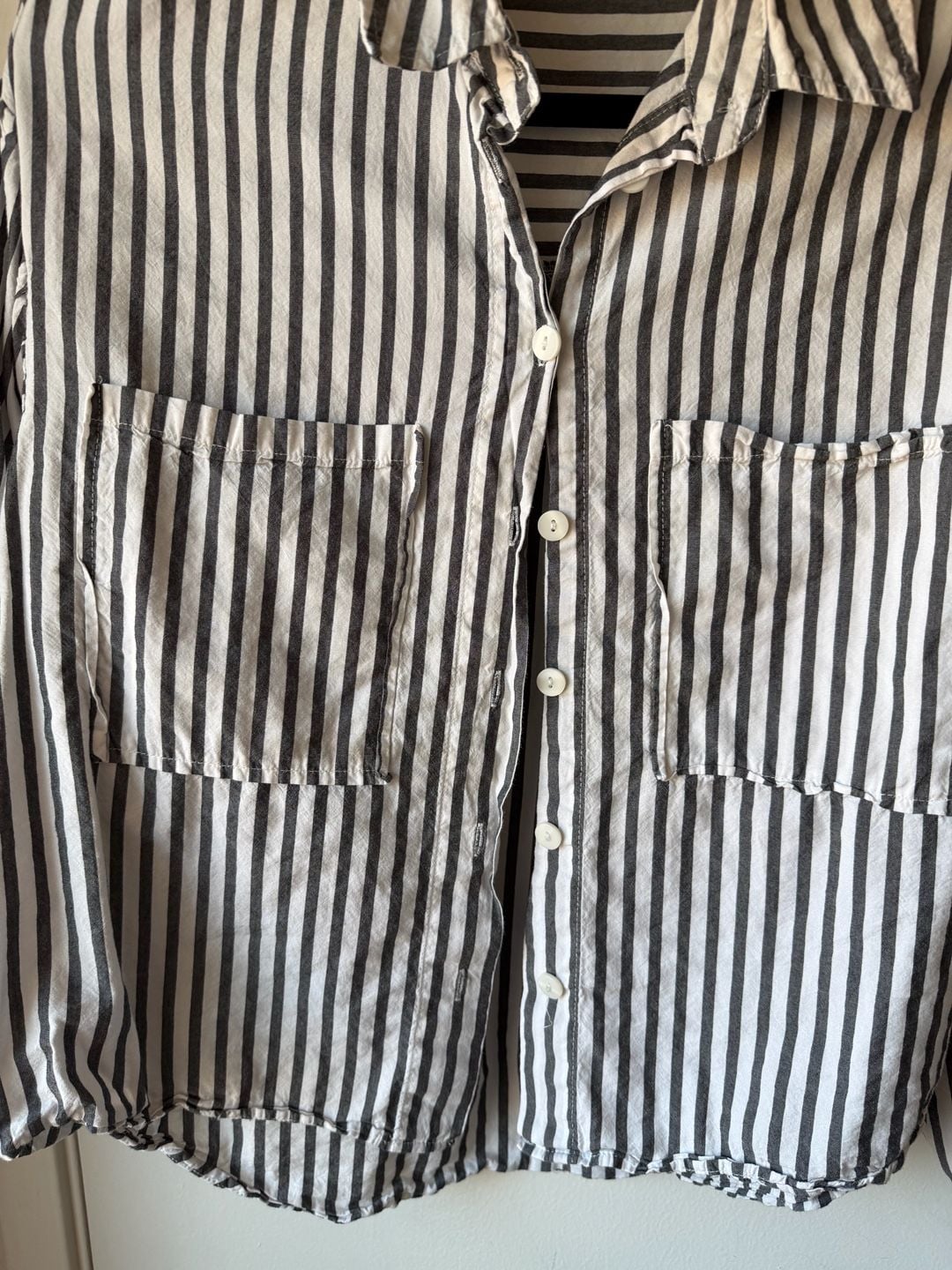 Bershka Striped Button Down Shirt 3