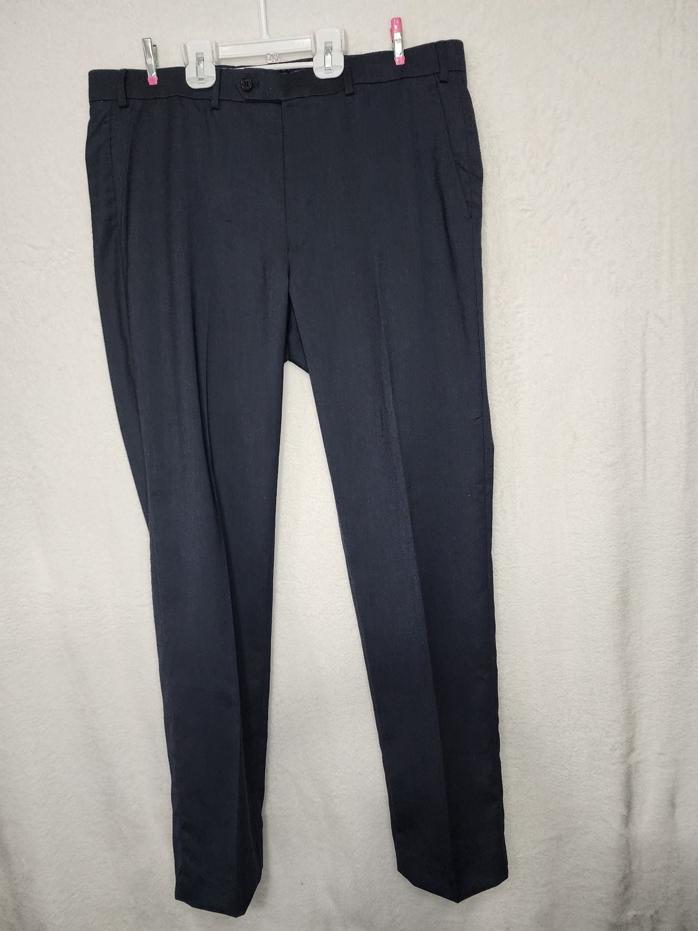 Michael Kors Dress Pants 36W x 32L Navy Blue Stretch Slim Fit Slacks 2