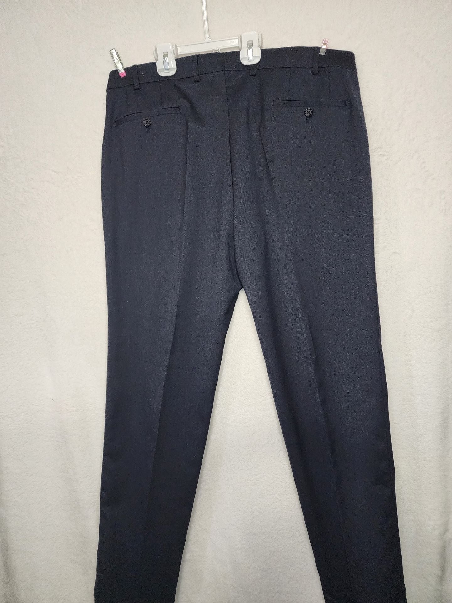 Michael Kors Dress Pants 36W x 32L Navy Blue Stretch Slim Fit Slacks 3