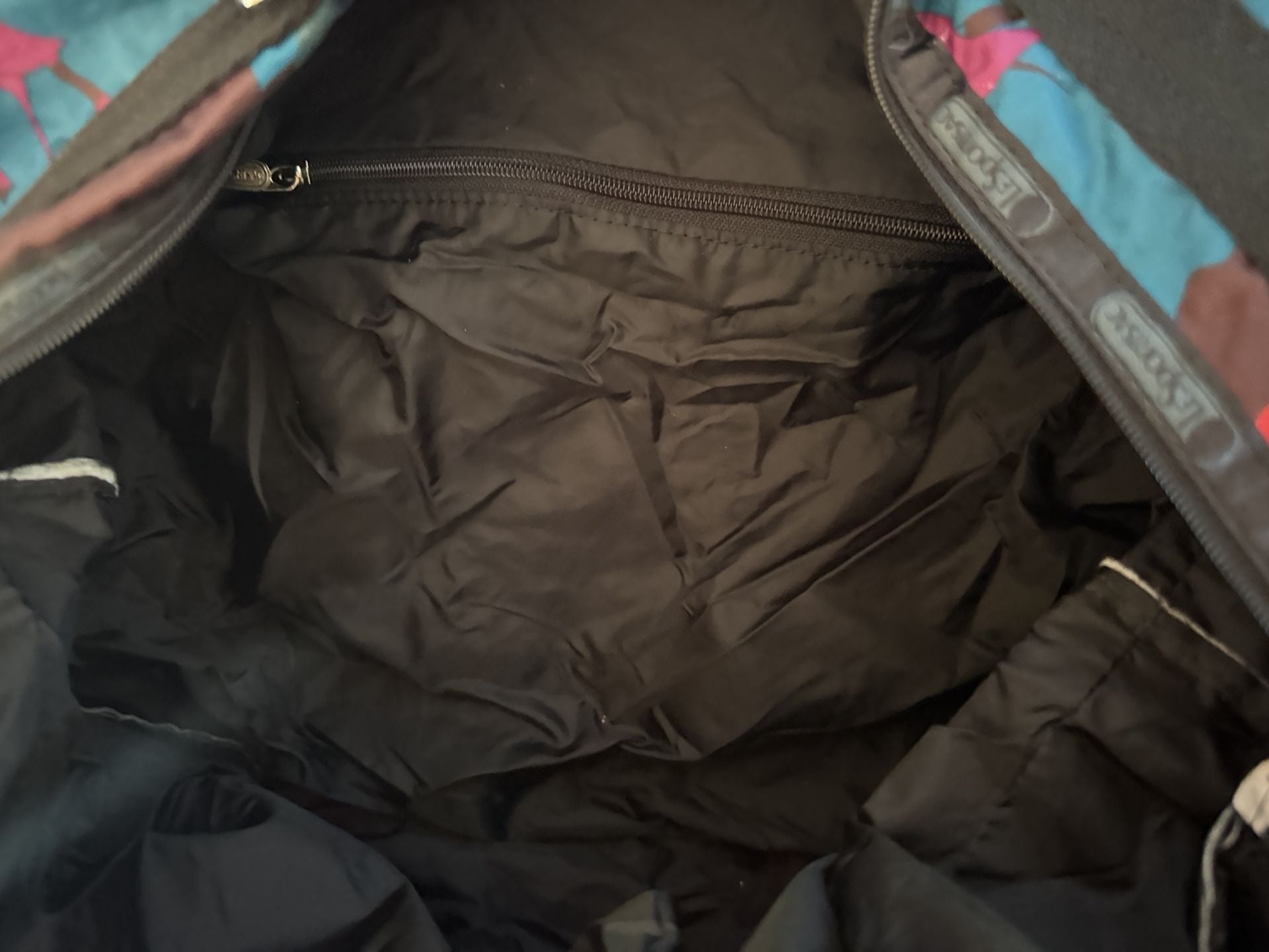 LeSportsac Floral Nylon Duffle Travel Bag Multi Color 7