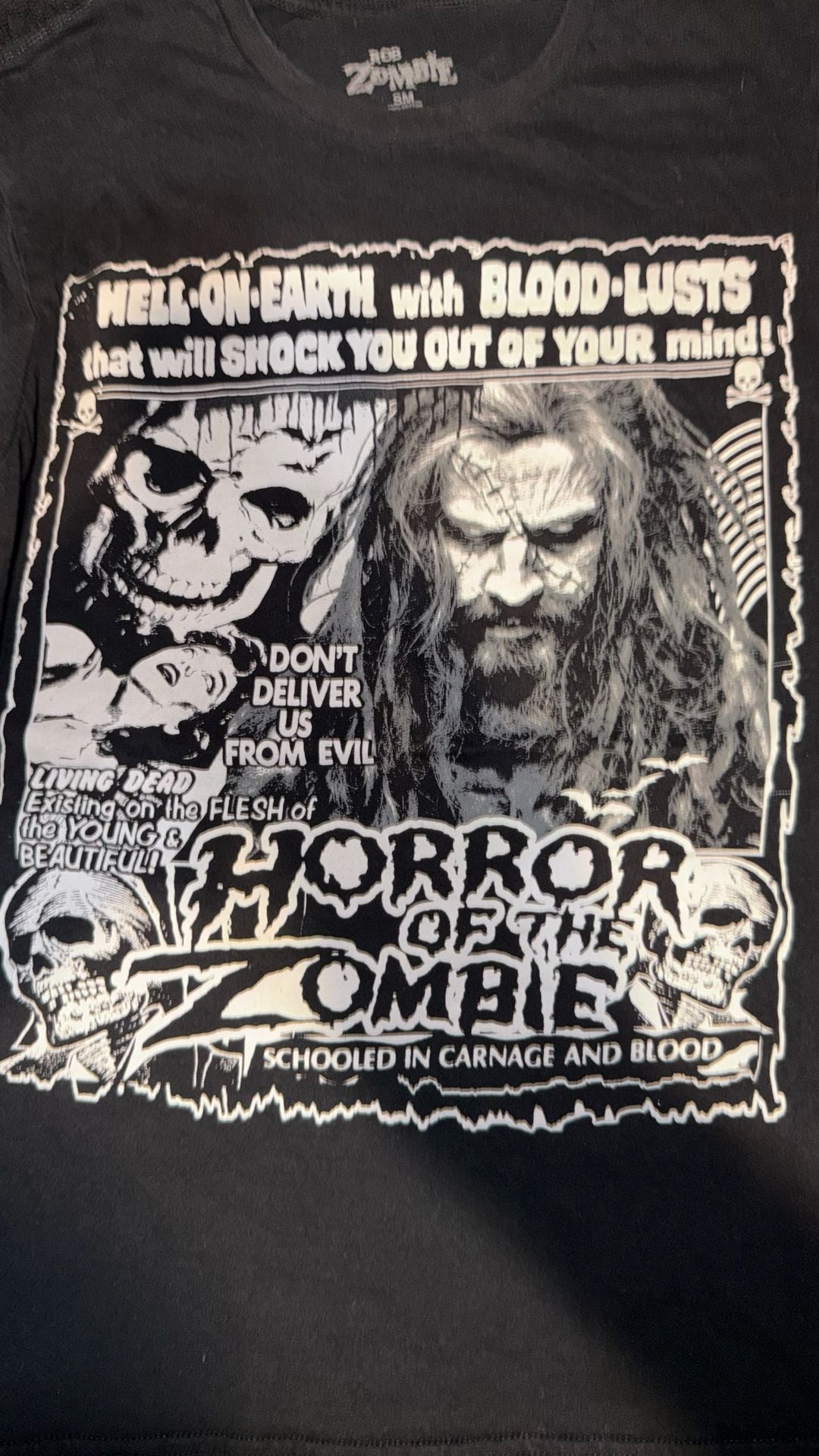 Rob Zombie Horror of the Zombie T-Shirt Size SM Black 3