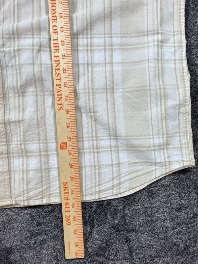 New Carhartt Loose Fit Plaid Short Sleeve Shirt 2XL Tan White 5