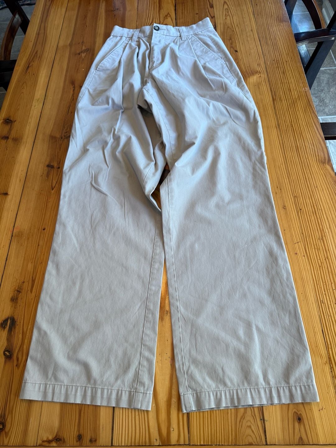 Croft & Barrow Classic Fit Khaki Pleated Trousers Pants 6