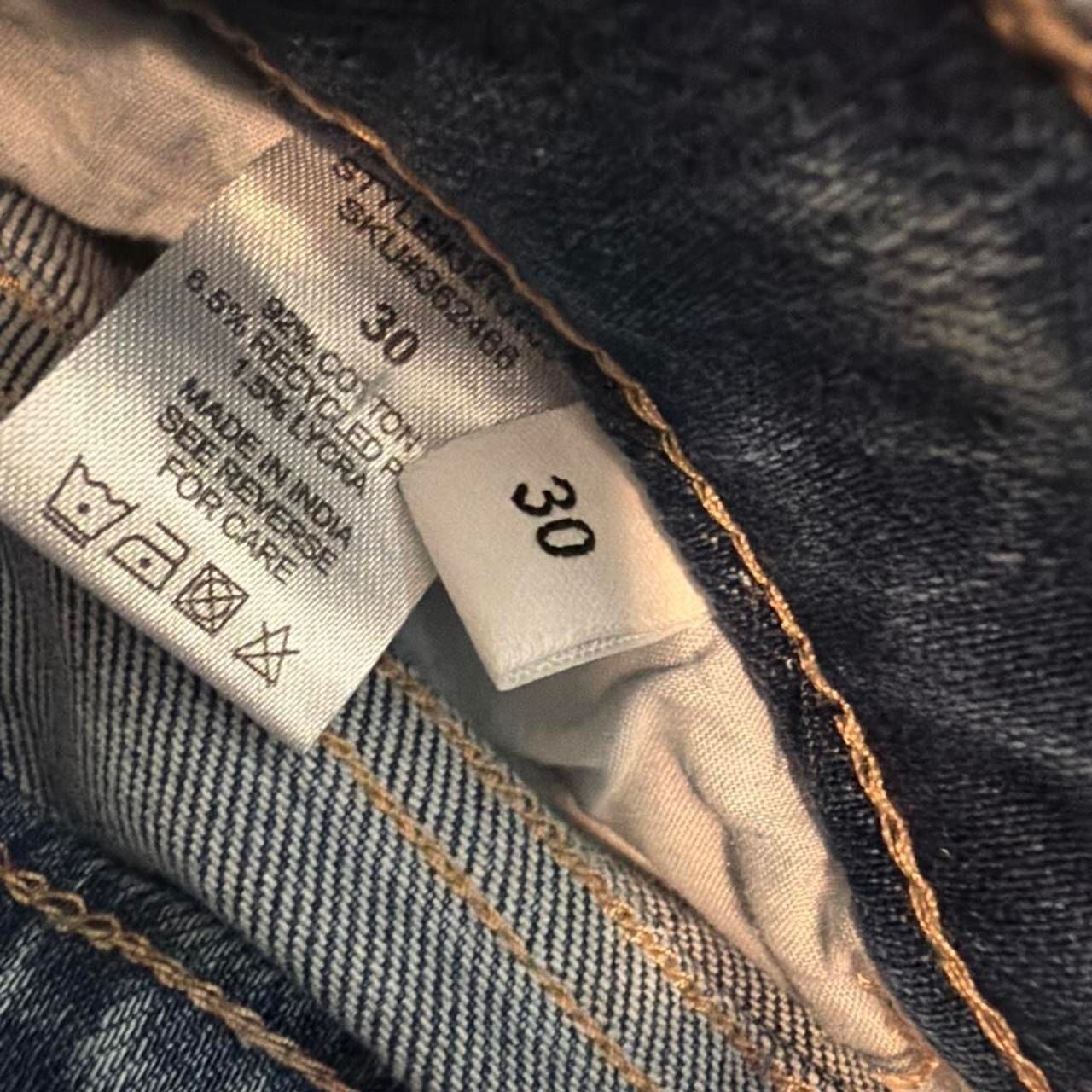 Dailylook Straight Distressed Jeans womens Size 30 Blue Raw Hem nwt 4