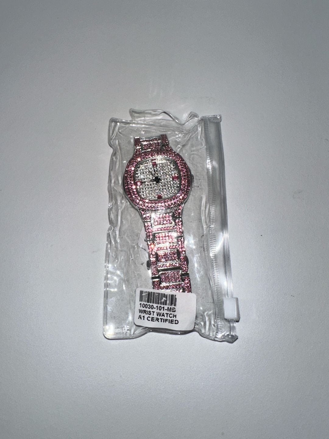 Pink & Silver Iced Out Rhinestone Fashion Watch 5