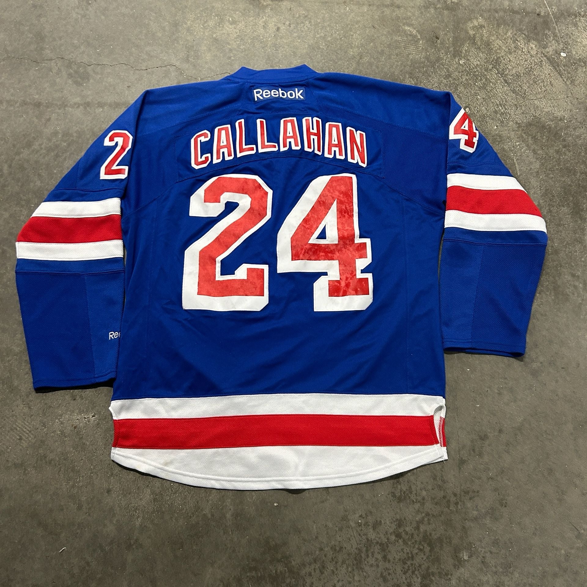 New York Rangers Ryan Callahan #24 Captain Reebok NHL Hockey Jersey Men’s M 3