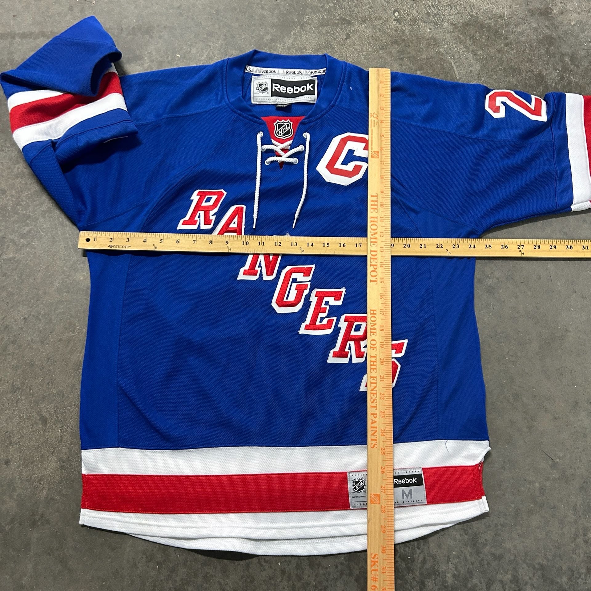 New York Rangers Ryan Callahan #24 Captain Reebok NHL Hockey Jersey Men’s M 6