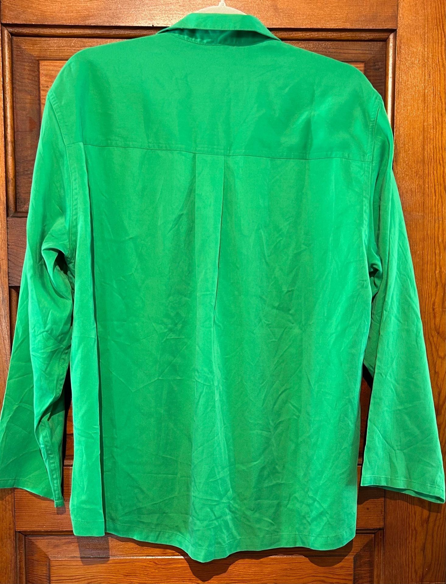 SIJO Button Down Shirt Size S Green Tencel Lyocell 4