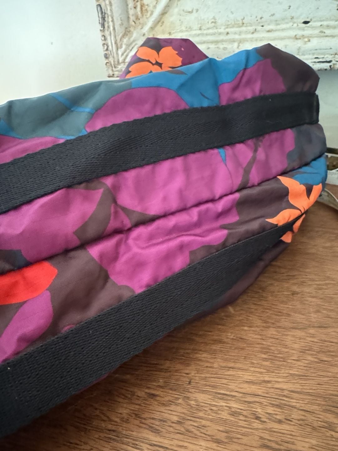 LeSportsac Floral Nylon Duffle Travel Bag Multi Color 9