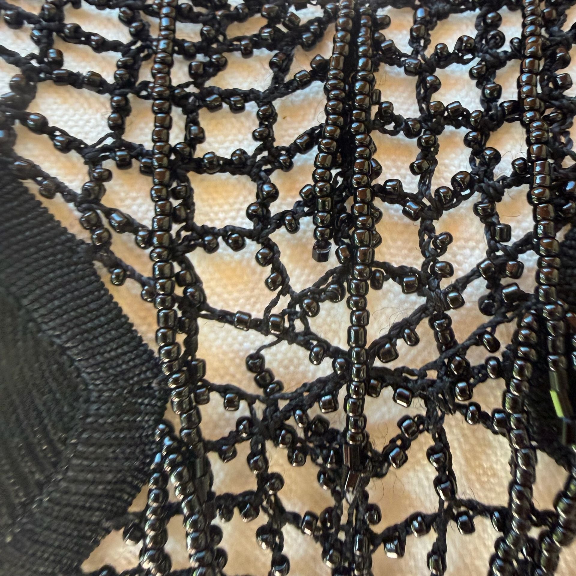Italian Beaded Top Black Long Sleeve Vintage 13