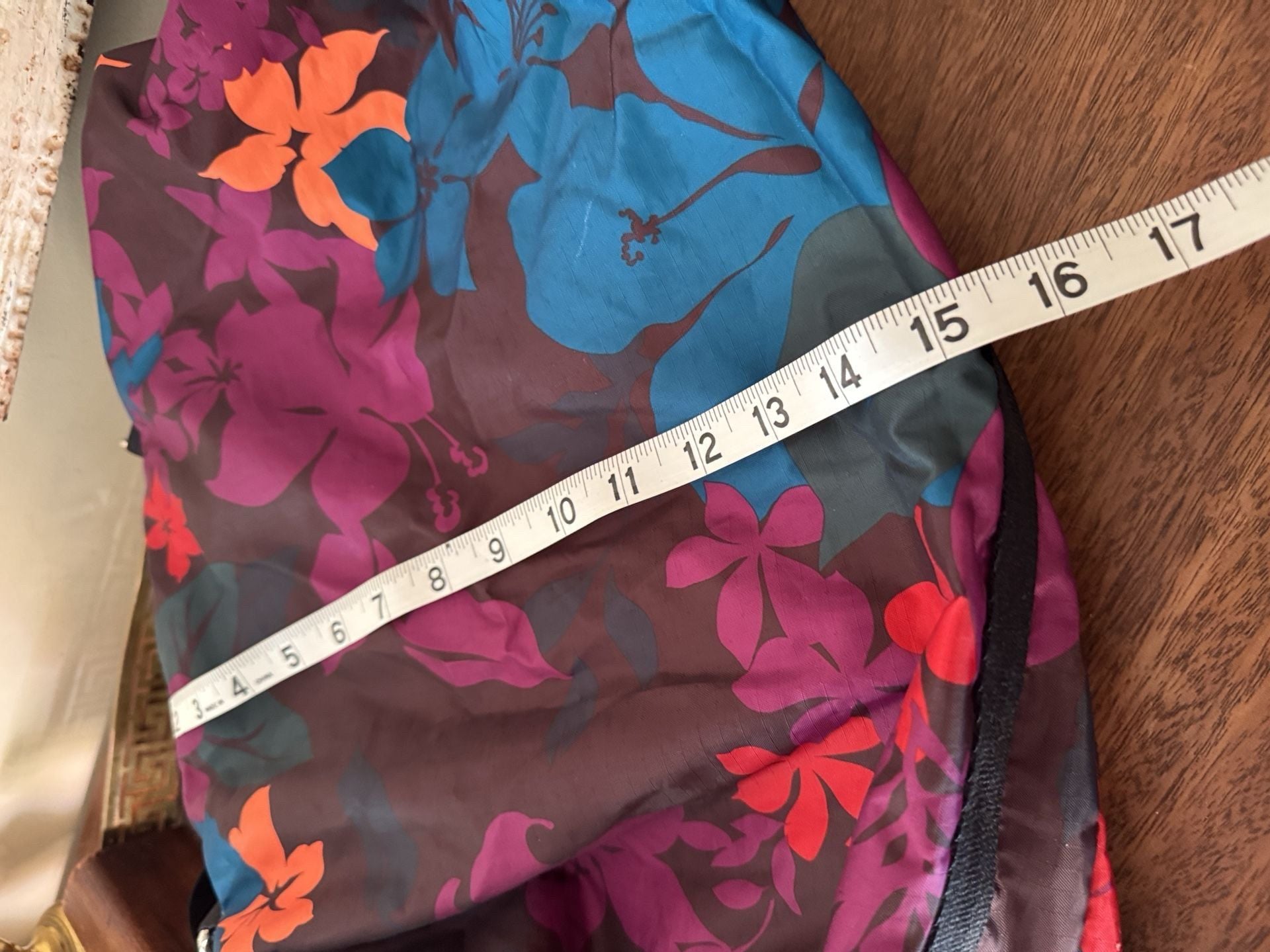 LeSportsac Floral Nylon Duffle Travel Bag Multi Color 8