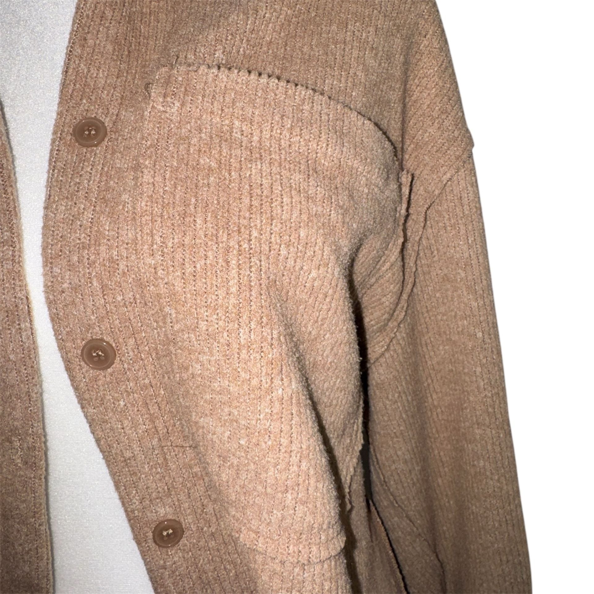 shein Brown Ribbed Shacket 4