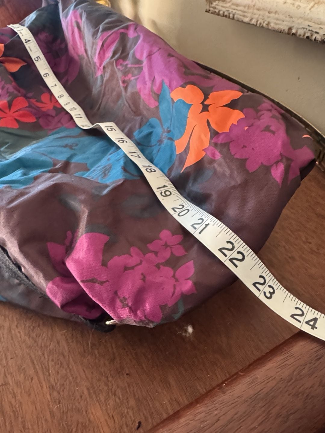 LeSportsac Floral Nylon Duffle Travel Bag Multi Color 10