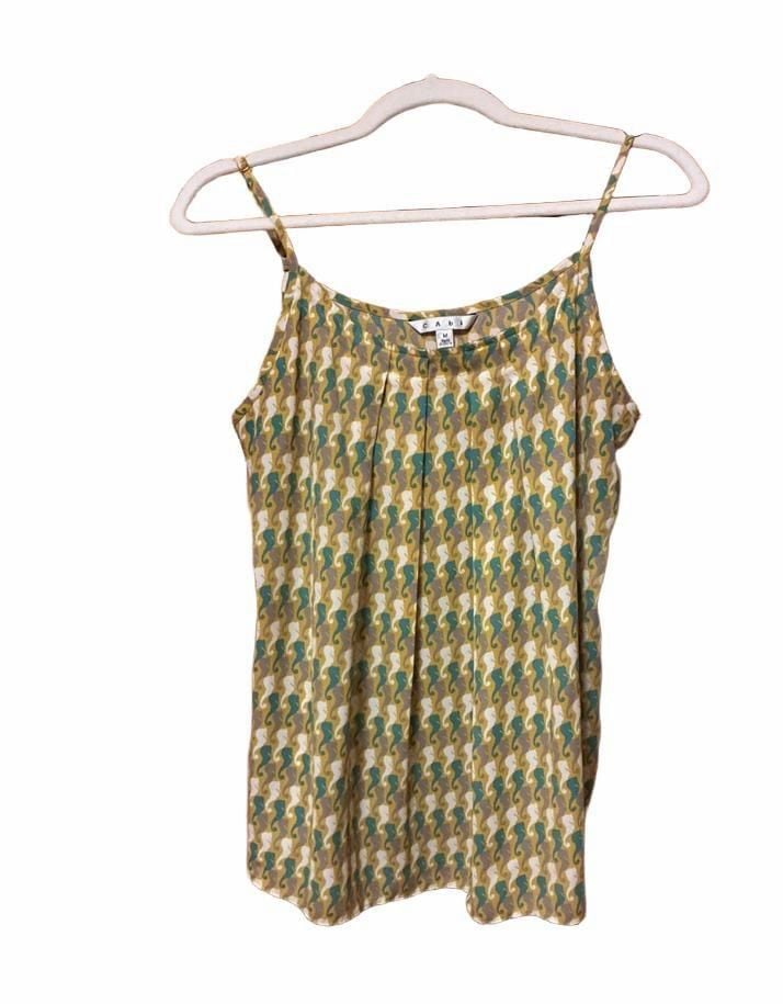 Cabi Seahorse Tank Top Size M Pleated Style 411 2