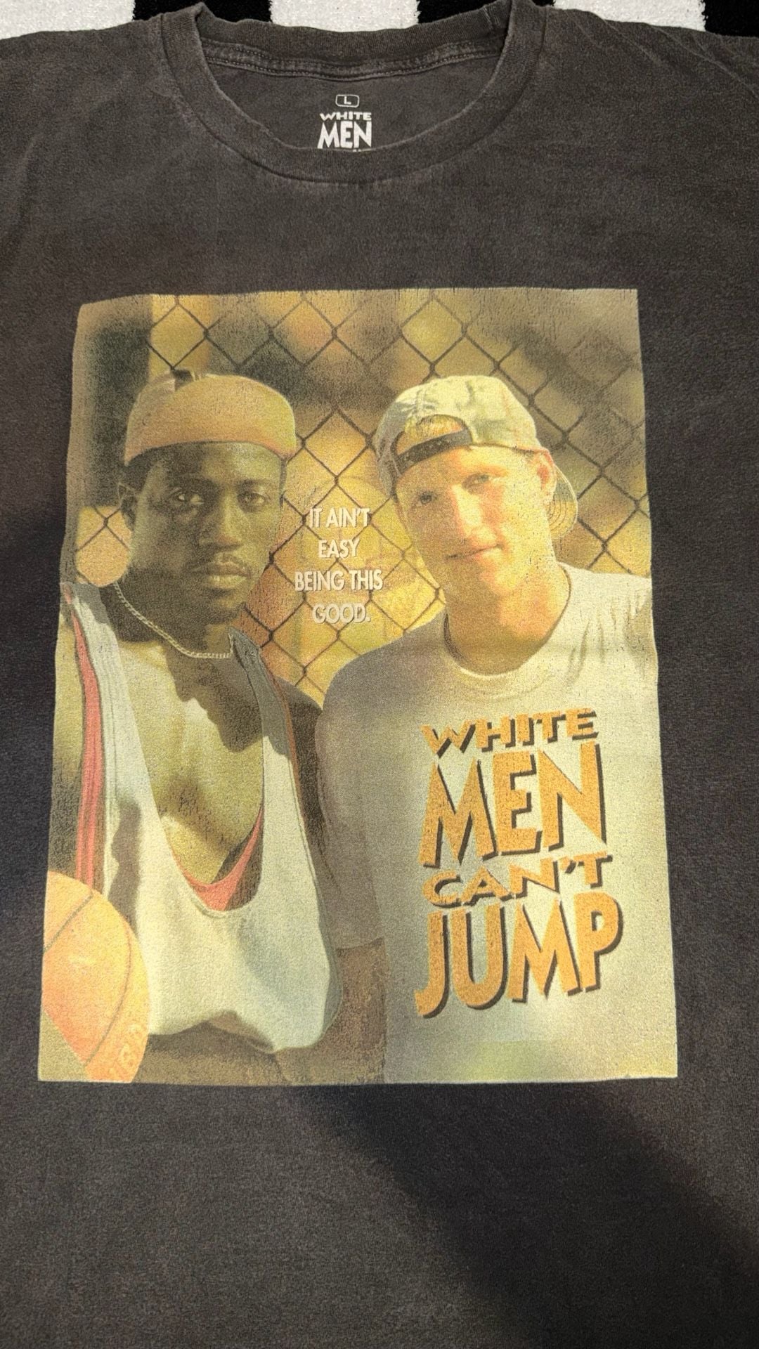 Ripple Junction White Men Can't Jump Movie T-Shirt Size L Black Graphic 3