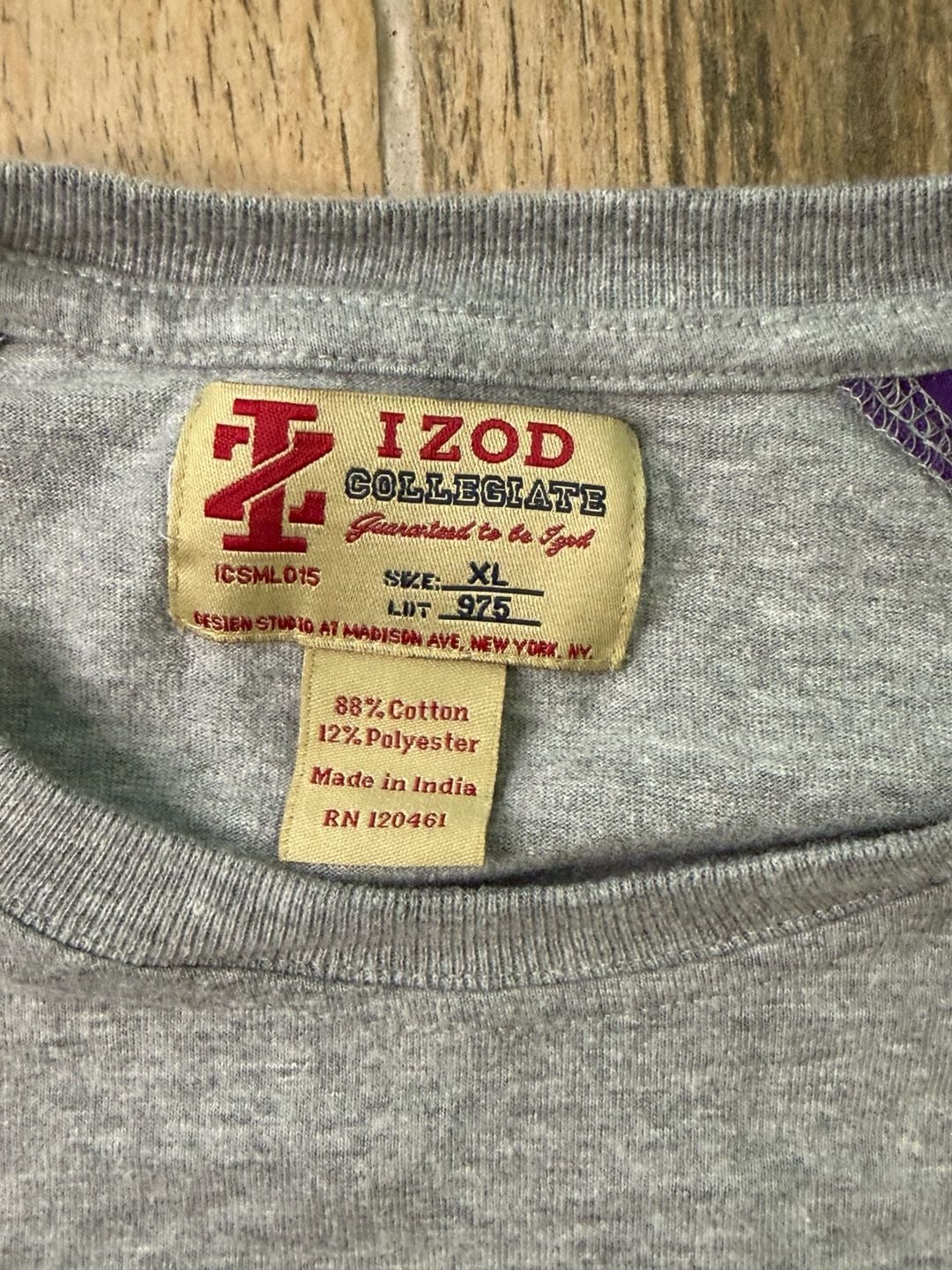 Vintage LSU Tigers Long Sleeve Izod Collegiate Raglan Shirt Size XL 4