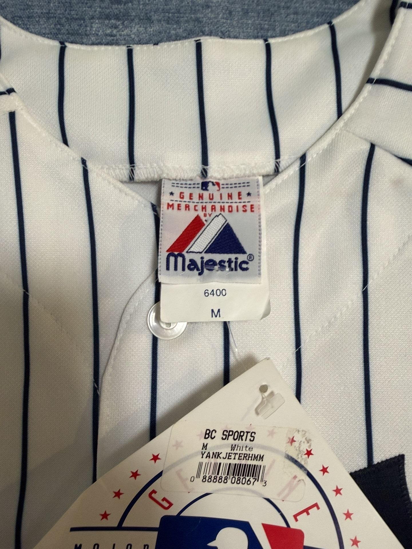 Majestic New York Yankees Derek Jeter #2 Jersey Size M Pinstripe 4