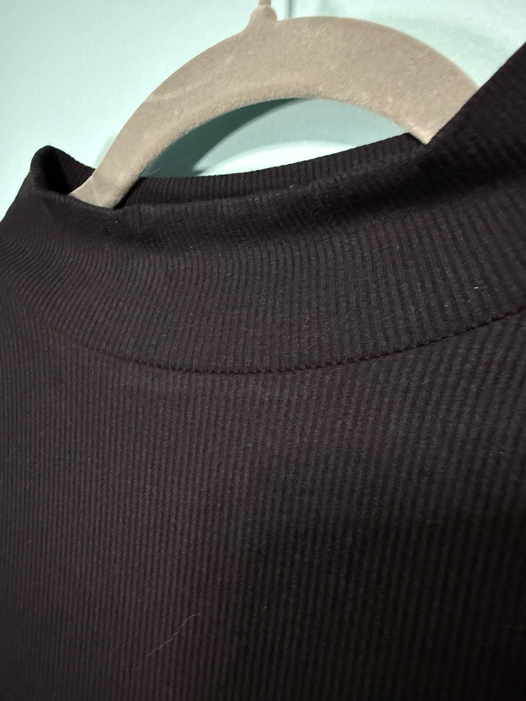 Maurices Midi Dress Size XS Black Ribbed Sleeveless Mock Neck Empire Waist 4