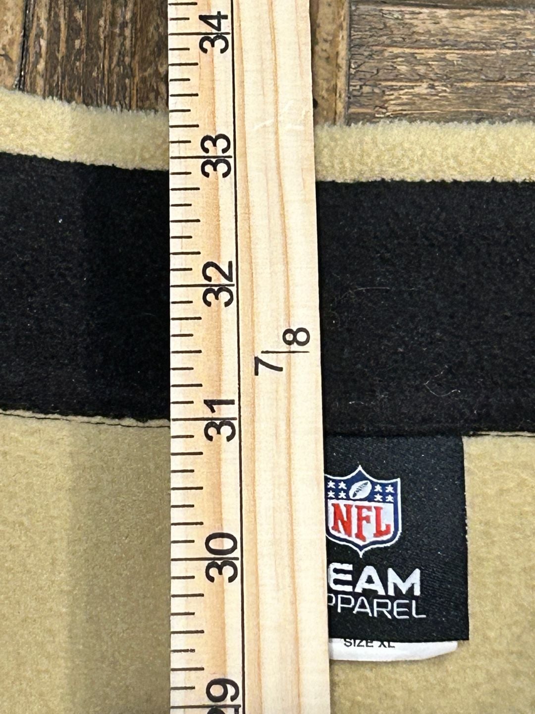 NFL Team Apparel New Orleans Saints Fleece 1/4 Zip Size XL Black 11