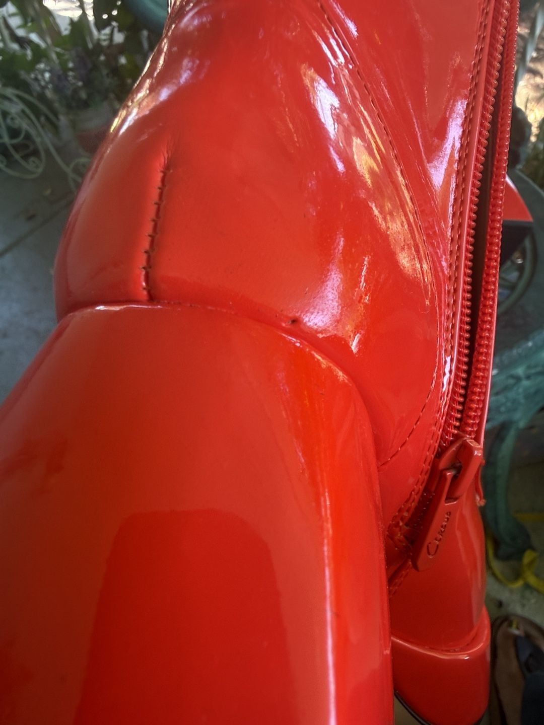 Circus NY by Sam Edelman "Kia" (Karter) Red Patent Platform Lace-Up Boots 9