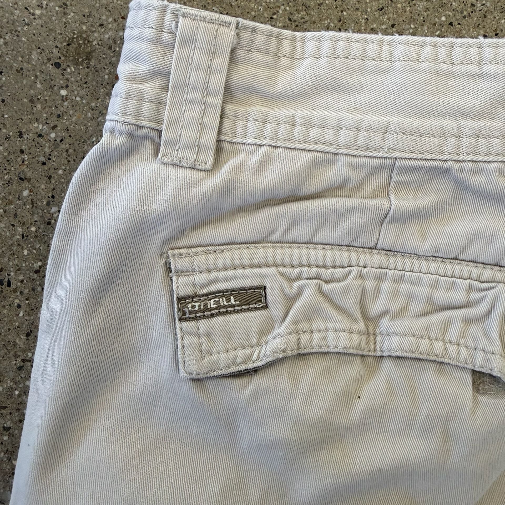 O'Neill Cargo Shorts Size 34 Beige Cotton Casual Skater Surf 8