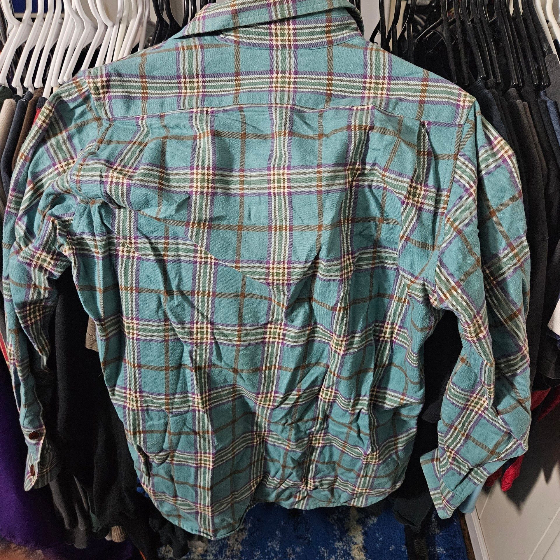 Lauren Ralph Lauren Plaid Flannel Shirt Size S Blue Cotton 5