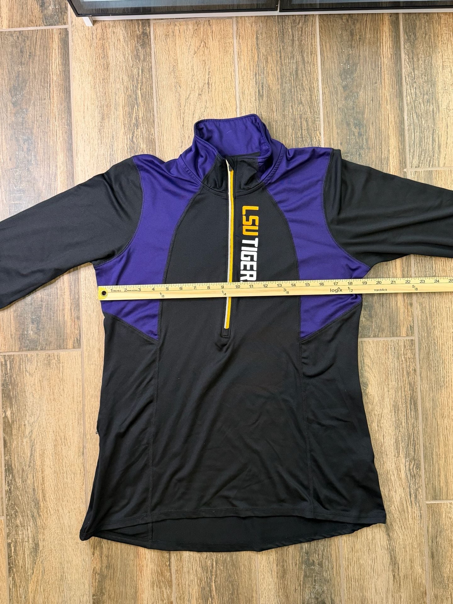 LSU Tigers 1/4 Zip Pullover Rivalry Threads Size L Black Purple 5