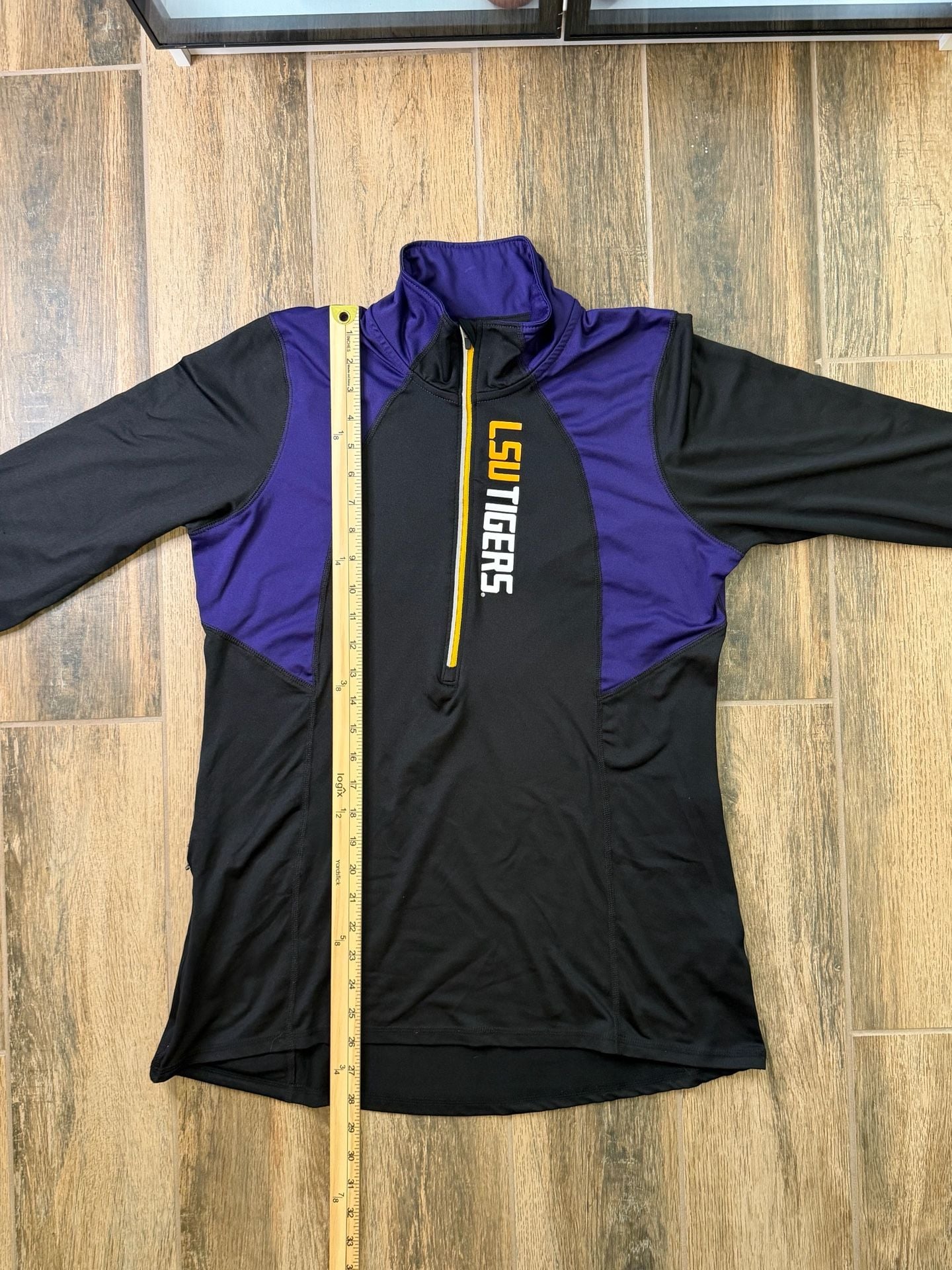 LSU Tigers 1/4 Zip Pullover Rivalry Threads Size L Black Purple 6