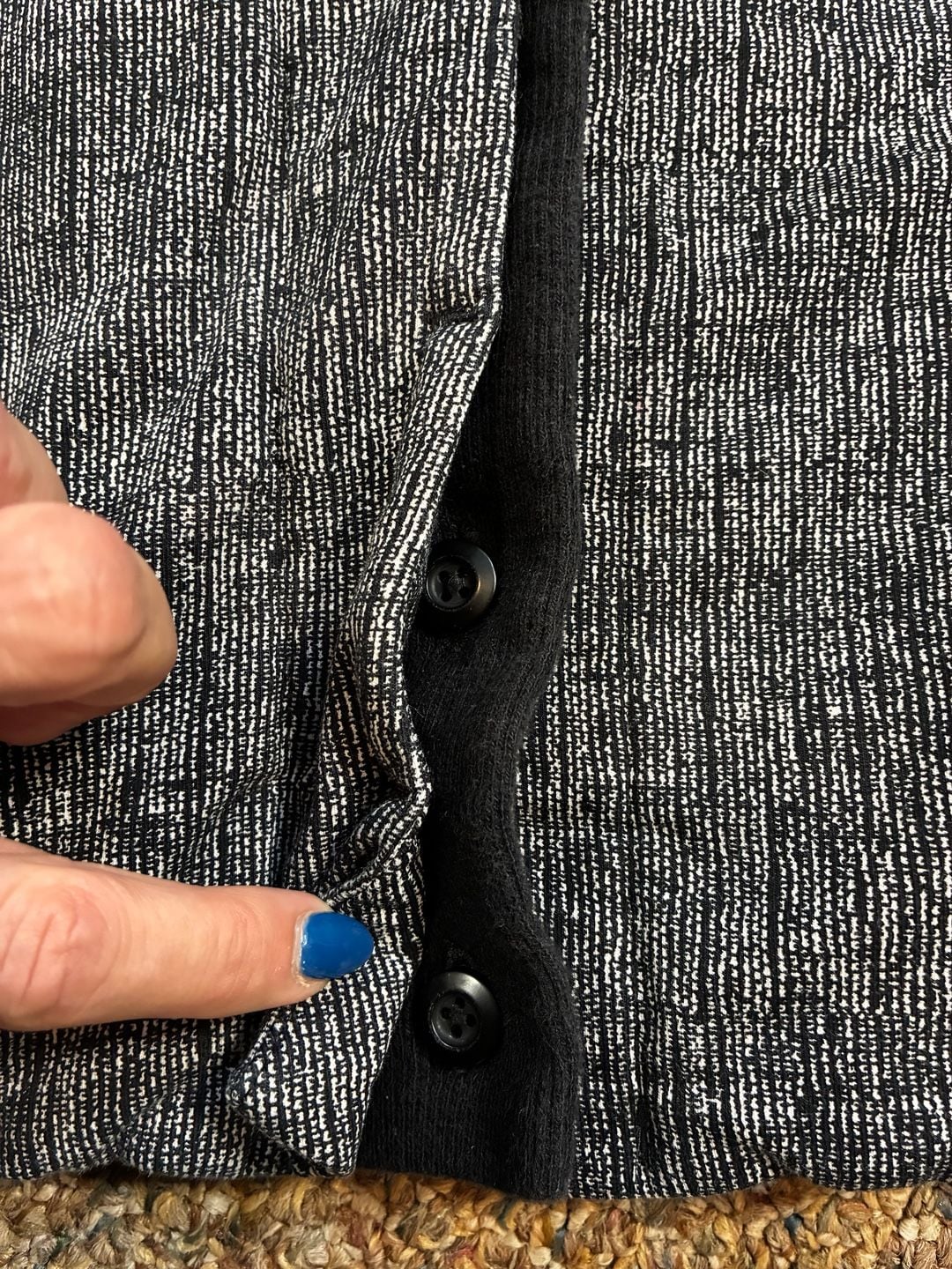 Lululemon Athletica Jacket Size 6 Black White Heathered Cardigan 7